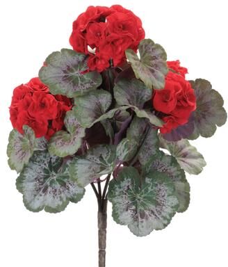Melrose International Geranium Floral Bush (Set of 2)