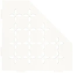 Schlüter Systems SHELF-E-S2 Wand-Ablagesystem Floral Aluminium MBW - strukturbeschichtet brilliantweiß Höhe: 195 mm Breite: 195 mm