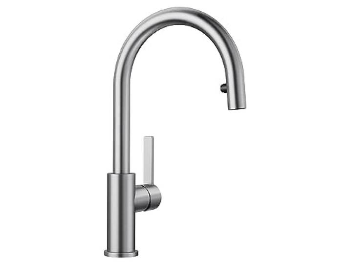 BLANCO CANDOR-S Küchenarmatur Mit herausziehbarem Schlauch [5,2x23,9x36,8 cm] Niederdruck Wasserqualität & wassersparend Rückflussverhinderer Keramik Kartusche