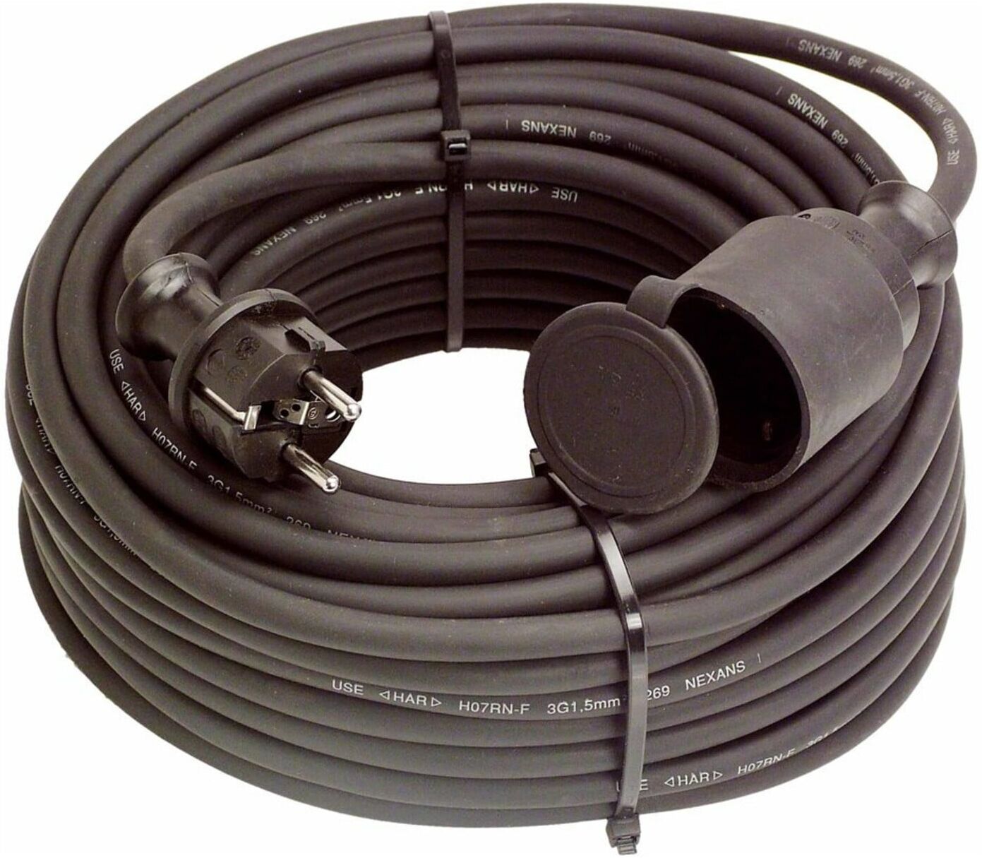 as-Schwabe Gummi-Kabelverlängerung 50m, IP44, H07RN-F3G1,5 ; as - Schwabe (60340)