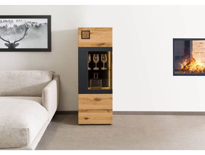 Highboard Wildeiche 50x43,5x143 natur geölt/lackiert KITZBÜHEL #105