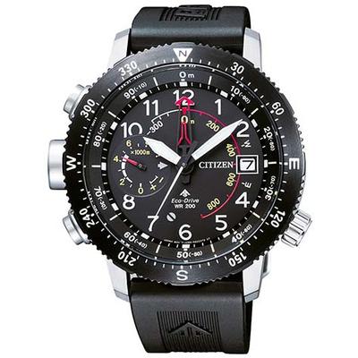 Solaruhr CITIZEN "Promaster Altichron", schwarz, Armbanduhren, Herren, Armbanduhr, Herrenuhr, bis 20 bar wasserdicht, Datum, Leuchtzeiger