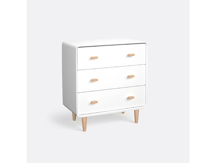 LA REDOUTE Commode 3 tiroirs Jimi Blanc