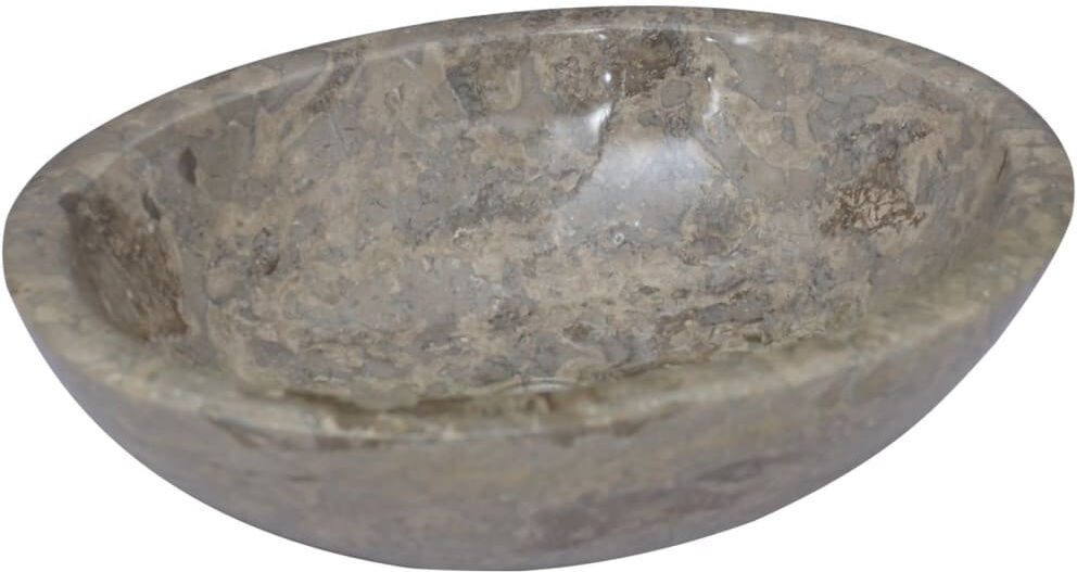 Borough Wharf Trask 530 mm L x 400 mm W Marble Oval Sink Grey 400mm W