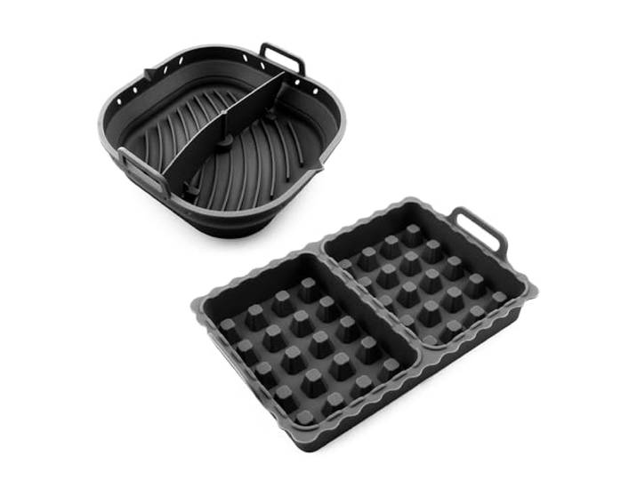 Livoo - Set 2 moules en silicone MEN441N - 2 en 1\, gaufre et moule separateur
