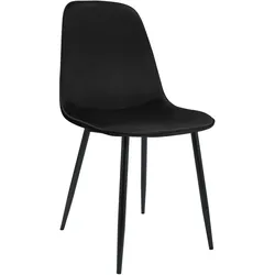 CLP Esszimmerstuhl Maryam Samt   Farbe: schwarz, Material: Samt