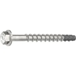 HECO MULTI-MONTI-plus SS - Edelstahl A4 - 7,5x75 - Sechskantkopf mit angepresster Scheibe - SW 10