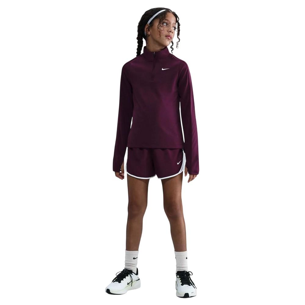 Nike - Oberteil für Mädchen, mit halbem Reißverschluss, Dri-FIT, Langärmlig (Bordeaux)