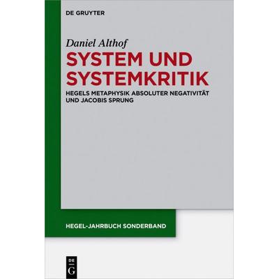 System und Systemkritik, Gebundene Ausgabe von Daniel Althof, De Gruyter, 978-3-11-055271-3