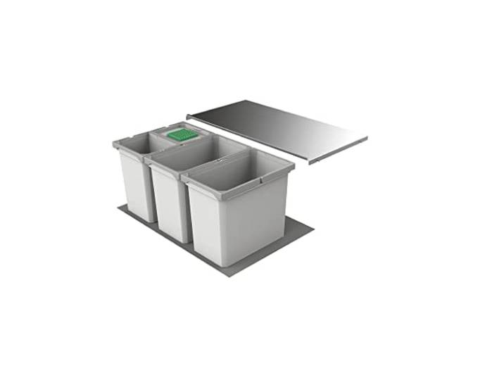 Naber Cox® Box 2T 800-4. Abfallsammler, hellgrau.