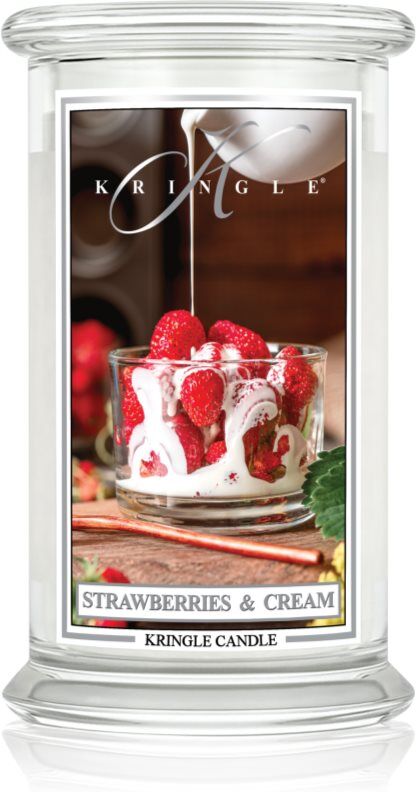 Kringle Candle Classic Strawberries & Cream bougie parfumée 623 g