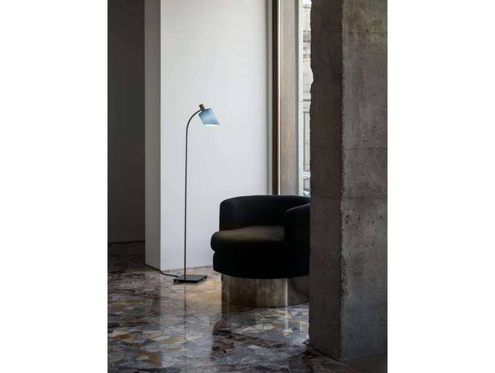 Lampe de Bureau Reading Stehlampe, blau/grau - Nemo Lighting - Wohnzimmer - Metall