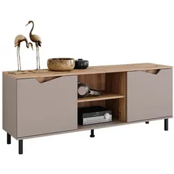 Vicco, TV Möbel, Lowboard Marelle, Greige/Artisan/Artisan, 150 x 60 cm mit 2 Türen (150 x 38 x 60 cm)