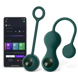 Magic Motion, Vibrator, Crystal Duo Smart Kegel with Weight Set