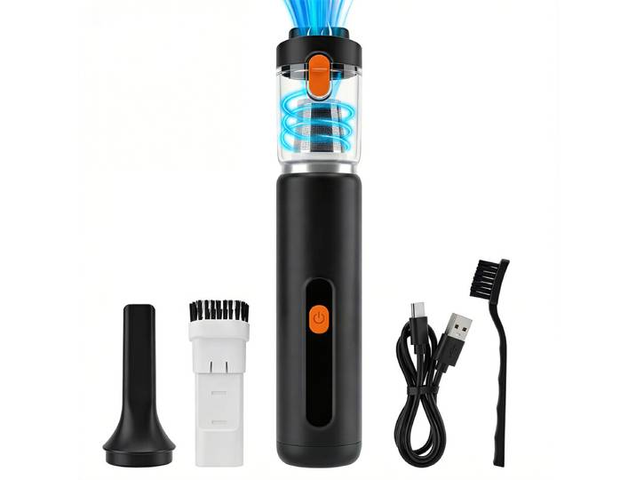 Mini aspirateur à main sans fil ATSHARK, petit aspirateur de voiture portable 10000Pa Forte aspiration, double mode, écran LED, charge rapide Type-C, convient aux voitures, aux maisons et aux bureaux, 2207B, noir