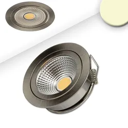 ISOLED LED Einbaustrahler COB mit Reflektor, IP40, 5W 2700K 400lm 60°, starre Optik, Nickeloptik ISO-112032