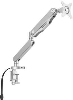 Office Star Products OSP Ascend II Single Monitor Arm with Adjustable Height and USB Charging
