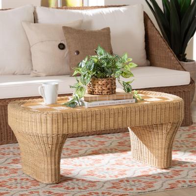 Canika Natural Rattan Coffee Table by Bali & Pari in Natural (Size OS)