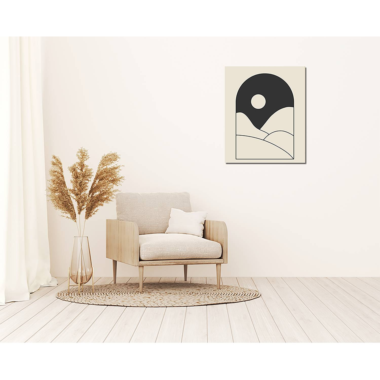 home24 Contemporary Abstract Wanddecoratie Alu-dibond, Meerdere Kleuren, 50 x 60 cm