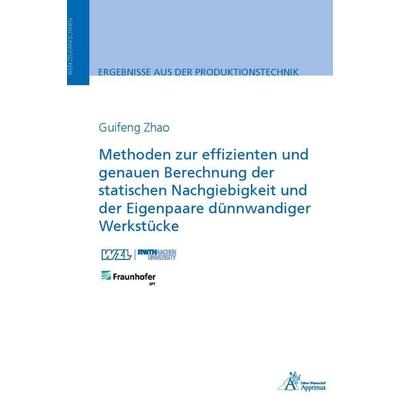 Methoden zur effizienten und genauen Berechnung der statischen Nachgiebigkeit und der Eigenpaare dünnwandiger Werkstücke, Taschenbuch von Guifeng