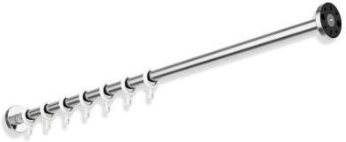 Hewi System 900 Vorhangstange 900.34.40040 Edelstahl verchromt, Länge 1000mm, 10 Vorhangringe