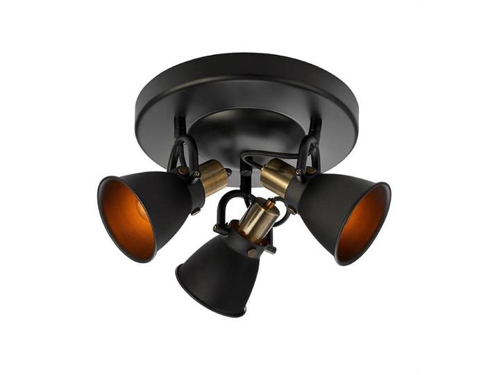 ALTON plafonnier noir 3 ampoules
