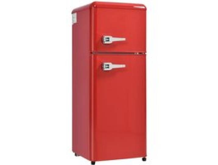 Réfrigérateur combiné - LANGTU - Classic - 92 L - Classe D - Rouge