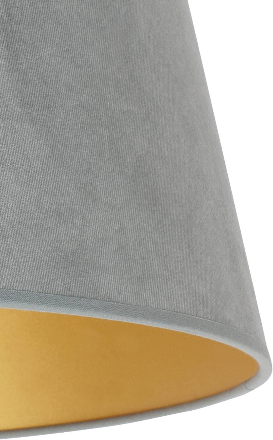 Lampenschirm Cone Höhe 22,5 cm, mintgrün/gold Duolla, grün, Textil / Stoff / Seide