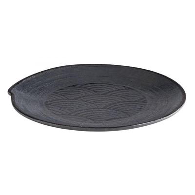 APS Teller/Speiseteller/Deko-Teller/Melamin-Teller -DARK WAVE-Ø 22 cm, H: 2 cm