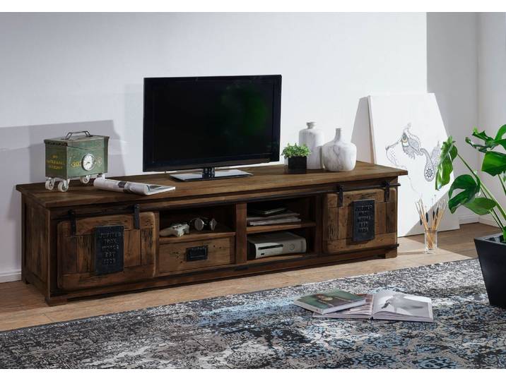 TV-Board Mango 200x55x50 braun lackiert RAILWAY #451
