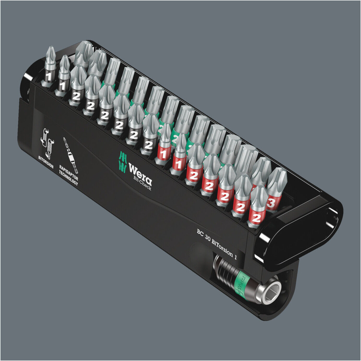 Wera BC BiTorsion/30 Bit-Check, 1 BiTorsion Bit-Halter mit 29 BiTorsion-Bits (05057430001)