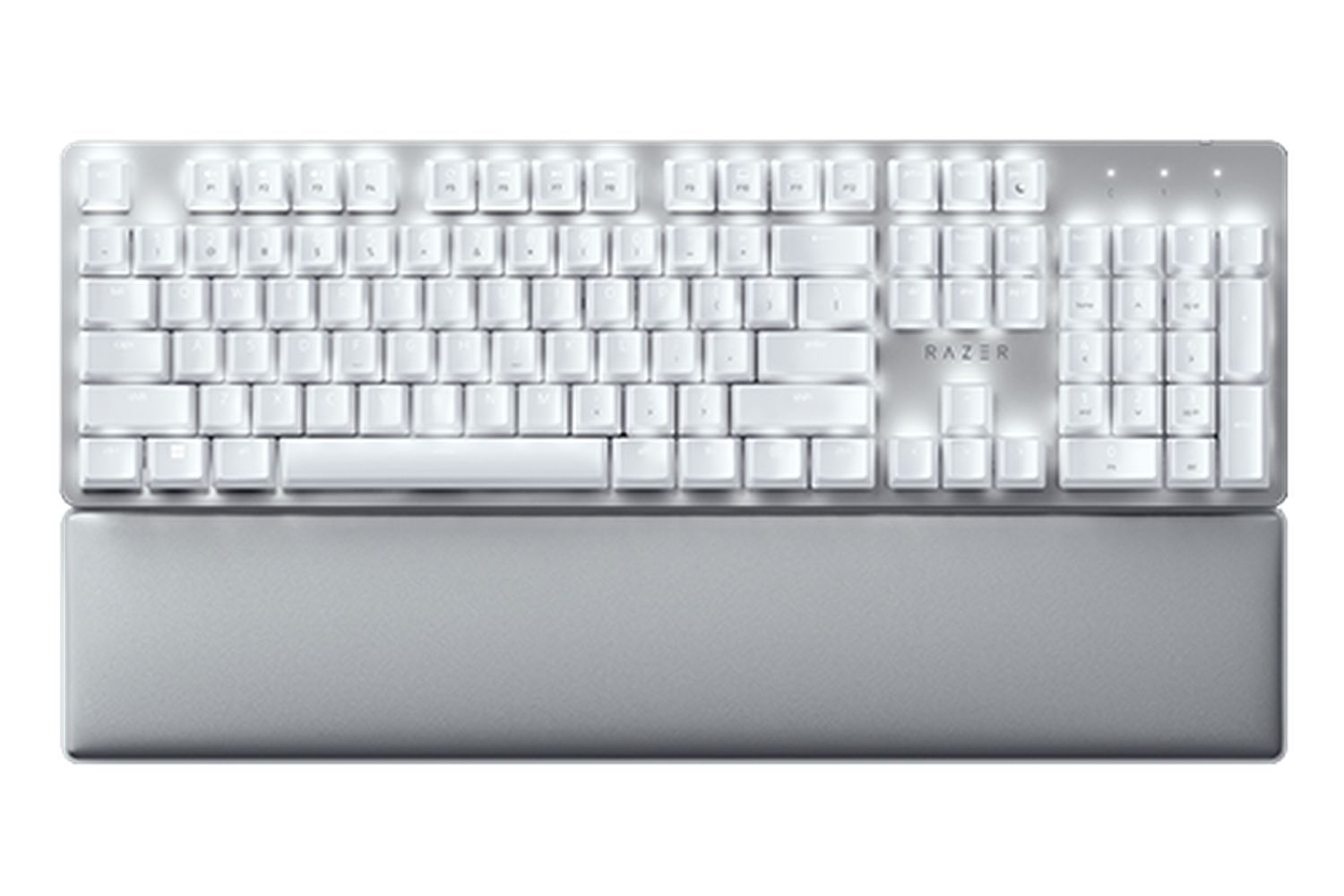 Razer Pro Type Ultra, Volle Größe (100%), Verkabelt & Kabellos, USB + Bluetooth, Mechanischer Switch, LED, Weiß