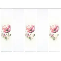 Schmidt Schiebevorhang Meliora 5er Set Polyester Rosa Rose
