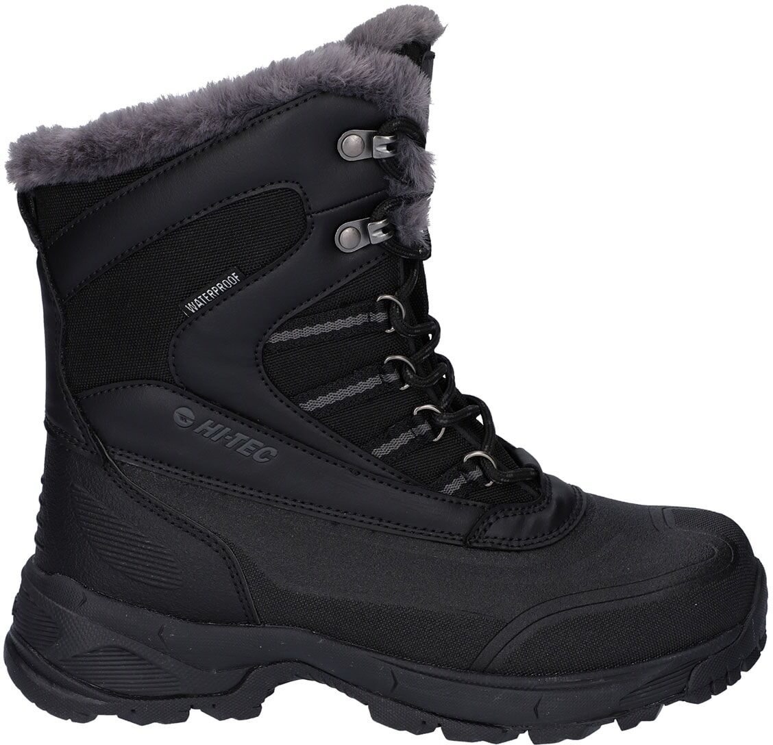 Winterstiefel HI-TEC "Aviemore WP", Damen, Gr. 36, Warmfutter, schwarz (schwarz, dk grau), Synthetik, mehrfarbig, Schuhe Winterstiefel, Snowboots, Winterboots, Winterschuhe, warm gefüttert schwarz, dk grau 36, Warmfutter