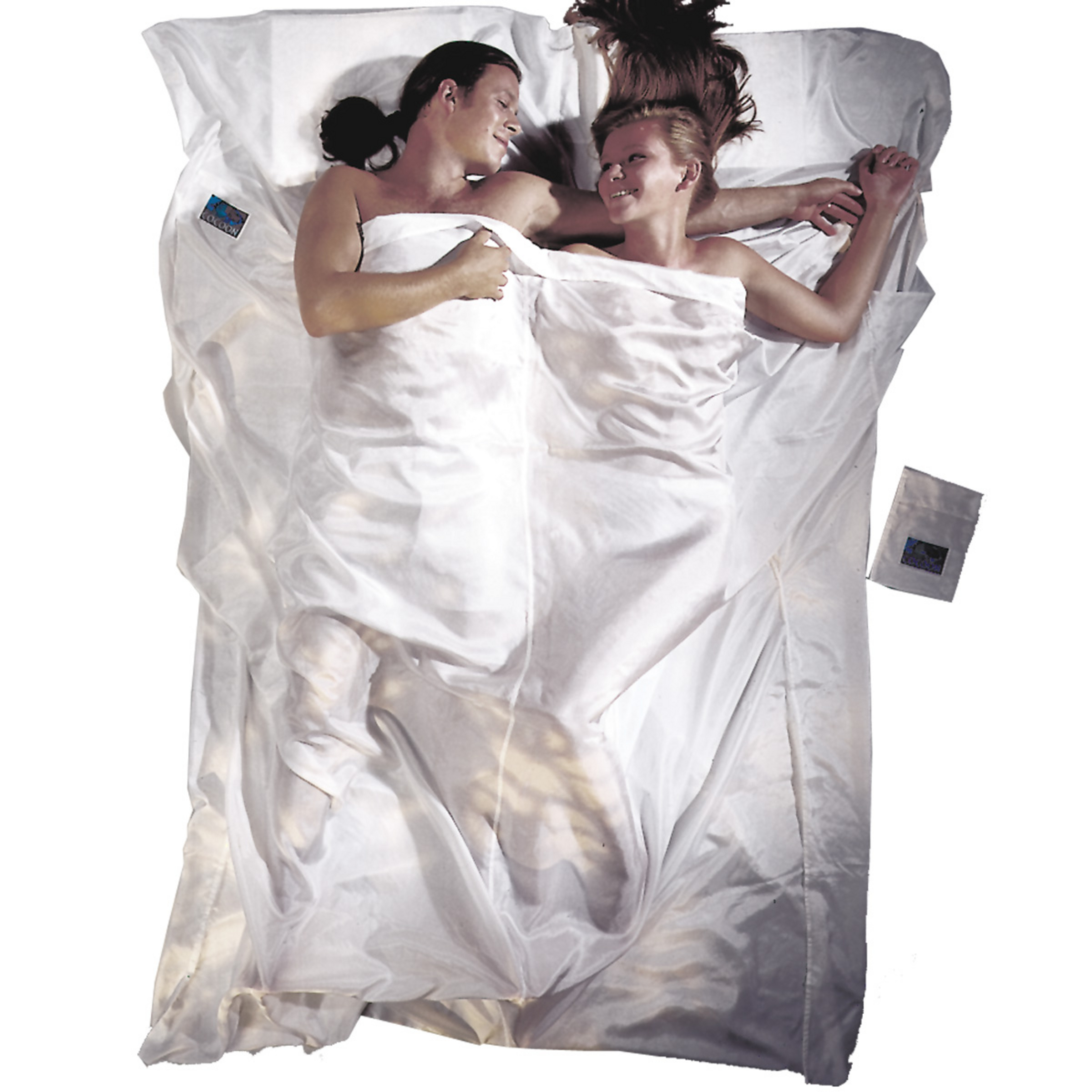 Cocoon TravelSheet Double Silk Schlafsack Hüttenschlafsäcke & Inlets weiss Größe max. 210cm Trekking Hautfreundlich