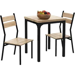 HOMCOM - Essgruppe - 60L x 60B x 76H cm - natur