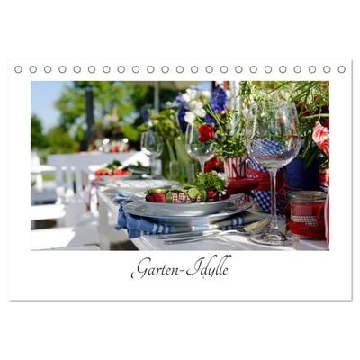 Garten-Idylle 2026 (Tischkalender 2026 DIN A5 quer), CALVENDO Monatskalender