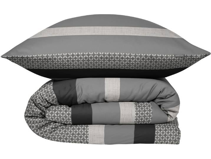 Bettwäsche SCHIESSER Dion aus weicher Baumwolle oder Baumwollsatin mit Streifen-Design , grau, Satin, B/L:, Satin, Bezug: 100% Baumwolle, Bettwäsche, Bettwäsche