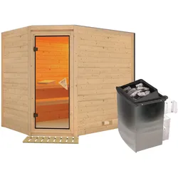 Karibu Sauna Tanami -9 kW Ofen-Steuerung-Ohne Dachkranz