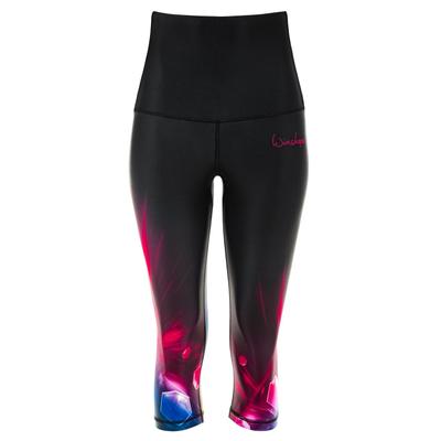 Leggings WINSHAPE "HWL202-Cosmic", Damen, Gr. XXL, Normalgrößen, schwarz (cosmic), 80% Polyester, 20% Elasthan, Hosen Leggings, Core-Stability-Bund mit Bauch-Weg-Effekt