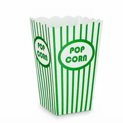 Relaxdays Popcorntüten, 50er Set, gestreift, Retro-Optik, Kino, Filmabend Zubehör, Pappe, Popcornbehälter, mehrfarbig