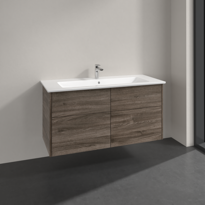 Villeroy und Boch Villeroy & Boch Finero Waschtischunterschrank S00504RKR1 inklusive Waschtisch, Stone Oak, 4 Auszüge