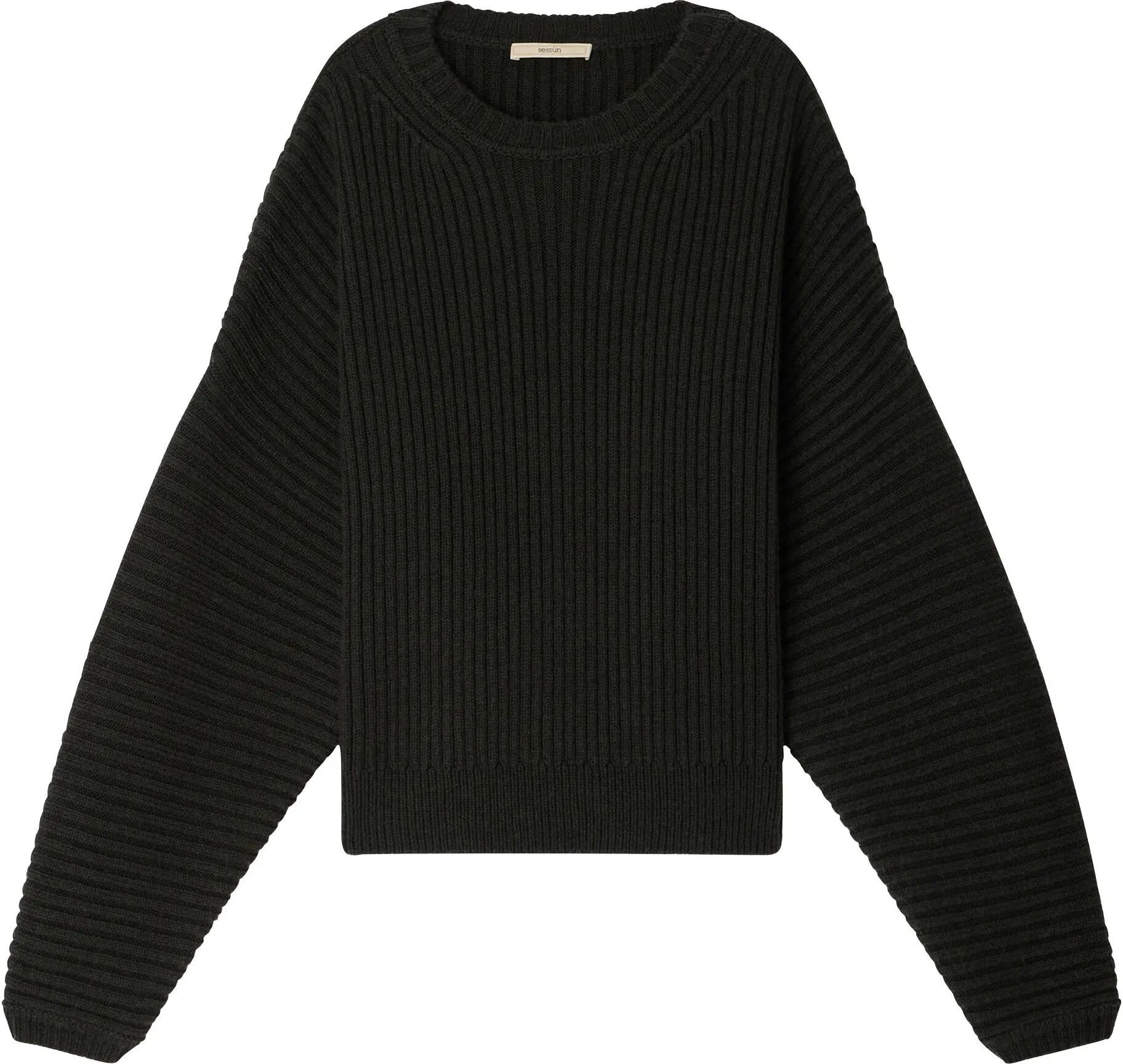 Sessùn Pull Côtelé Kanso Laine Vert foncé S