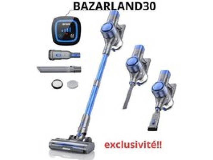 Aspirateur sans fil - BUTURE - Batterie amovible - 55 minutes dautonomie - Écran tactile LED