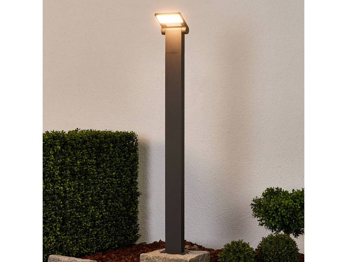 LED Wegeleuchte Marius Lucande, schwarz, Aluminium, Modern