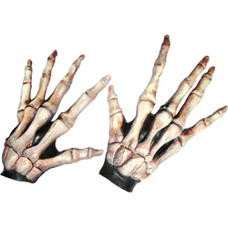 Ghoulish Langfinger Skeletthände knochenfarben