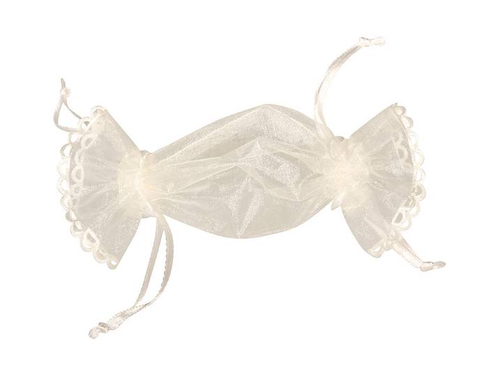Rayher Organza-Säckchen Creme 14 × 8 cm 4 Stück