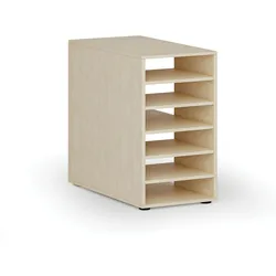 Beistell-Regalschrank für Werkbank PRIMO WOOD, rechts, Birke