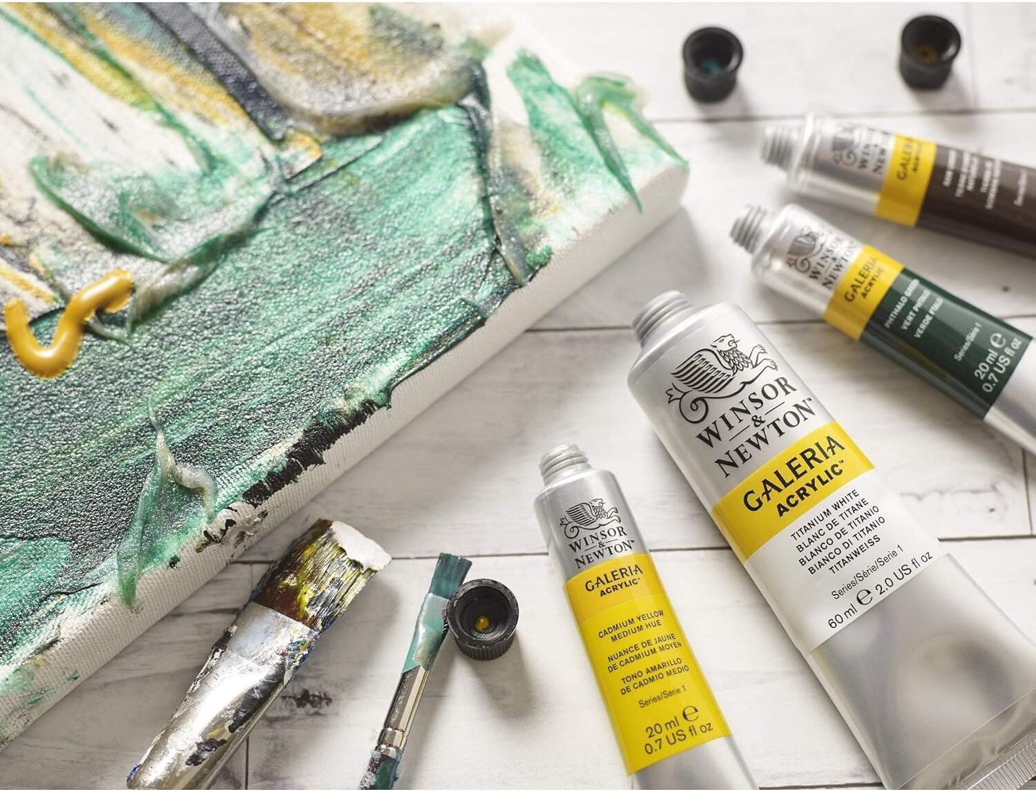 Winsor & Newton Galeria Acrylic Paint – Titanium White, 500ml Tub