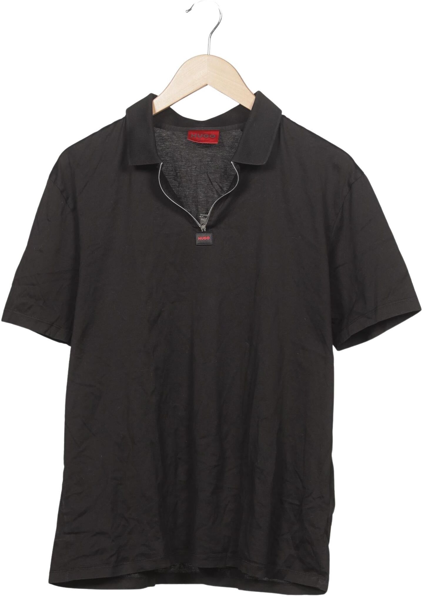 Hugo by Hugo Boss Herren Poloshirt, Schwarz, Gr. XL, Baumwolle - Second Hand